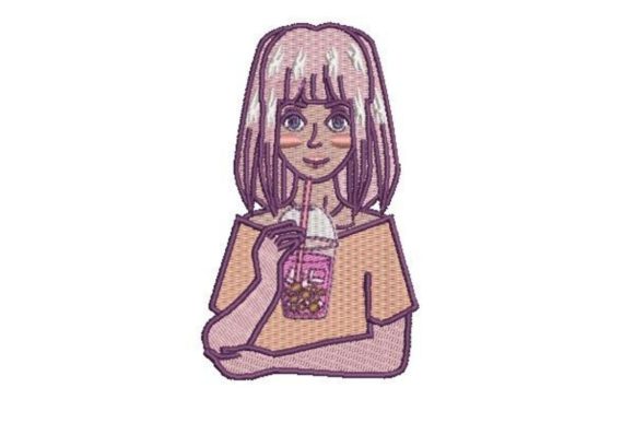 Anime Girl Bubble Tea: A Seasonal Embroidery Review