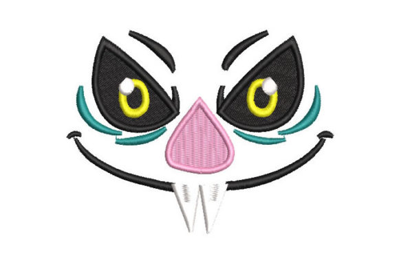 Bat Face: A Spooky Charm for Halloween Embroidery