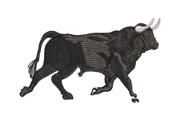Black Bull: Bold Embroidery for Handmade Gifts