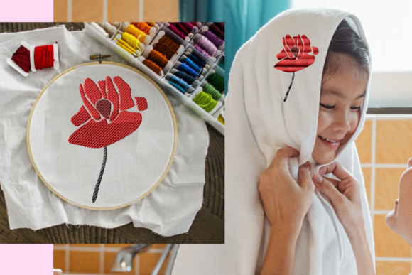 Red Orchid: A Designer’s Take on Floral Embroidery