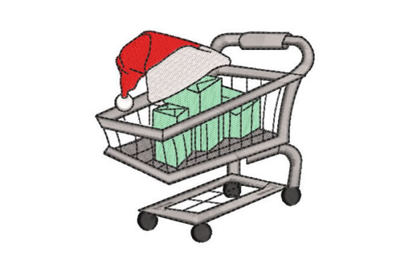 Reviewing Cart with Christmas Gifts for Holiday Sales